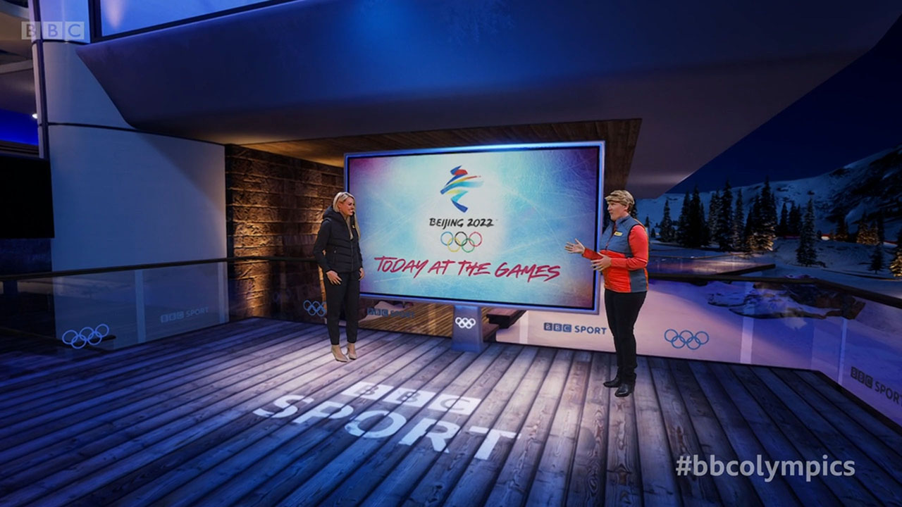 Virtual Set Designed for BBC Sports Beijing 2022 Winter Olympics