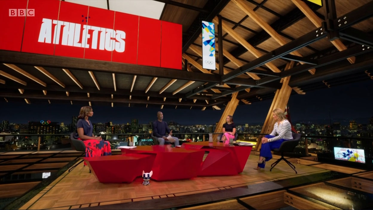 Virtual Set Designed for BBC Sports Tokyo 2020 Olympics