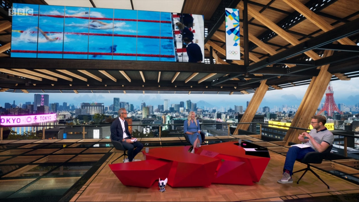 Virtual Set Designed for BBC Sports Tokyo 2020 Olympics