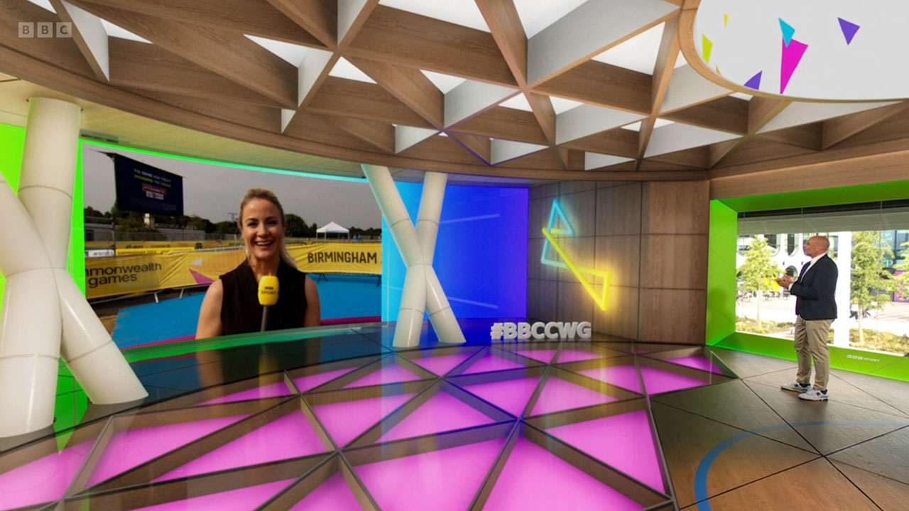 Virtual Set Designed for BBC Sports Commonwealth Games 2022 studio