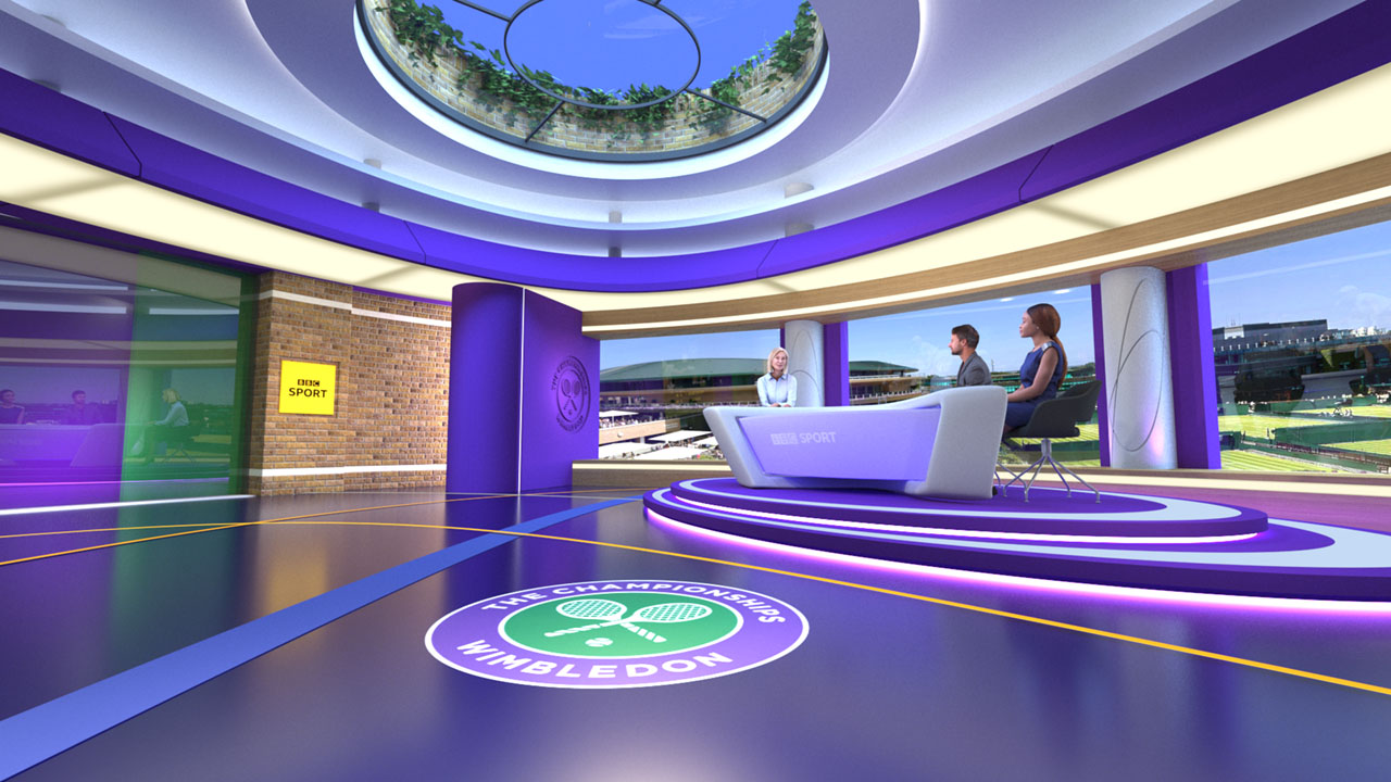 Virtual Set Designed for BBC Sports Wimbledon Studio