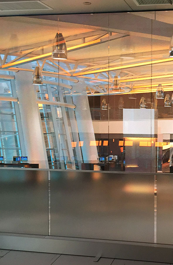 Bloomberg TV floor to ceiling LED digital backdrop.